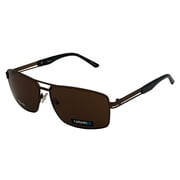 Tony Hawk Mens Brown Rectangle Rxable Metal Sunglass, Brown Lens 2003 1