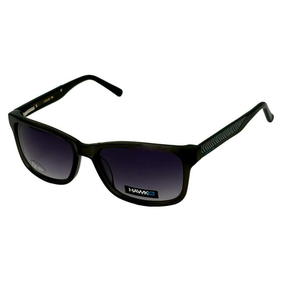 Tony Hawk Mens Grey Crystal Plastic Rxable Rectangle Sunglass, Smoke Lens 2000 1