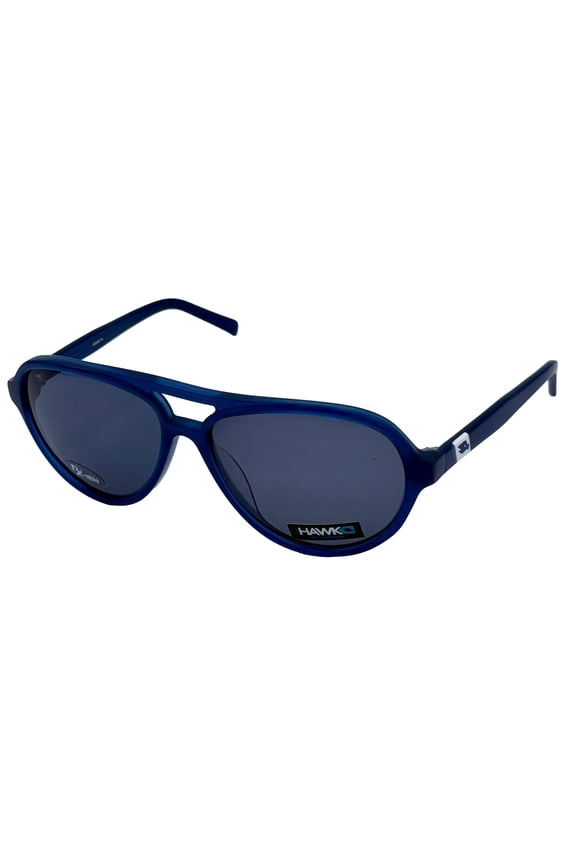 Mens Navy Plastic Rxable Aviator Sunglass, Smoke Lens 2002 2