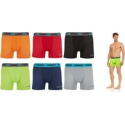 Tony Hawk Mens Performance Boxer Briefs - SPORTY FIT Short Leg 6-Pack Mystery Colors Stretch Breathable No Fly S-5X