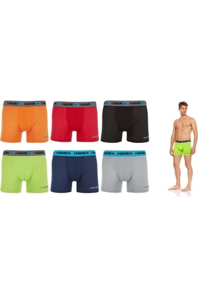 Mens Performance Boxer Briefs - SPORTY FIT Short Leg 6-Pack Mystery Colors Stretch Breathable No Fly S-5X