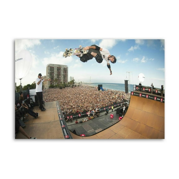 Tony Hawk Skateboarding 900 Room Aesthetic Poster Print Art Wall Painting Canvas Posters Gifts Modern Bedroom Decor 12x18inch(30x45cm)