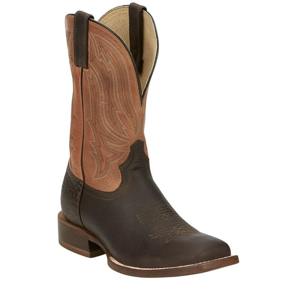 Tony Lama Men's Arena Asher Western Boot Broad Square Toe Brown 14 D(M) US