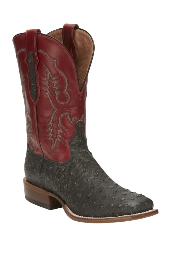 Tony Lama Men's Augustus Western Boot Broad Square Toe Grey 8.5 D(M) US