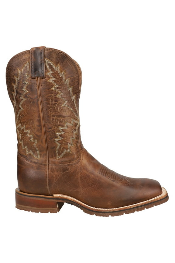 Tony Lama Men's Bowie Oak Western Boot Broad Square Toe Brown 8 D(M) US