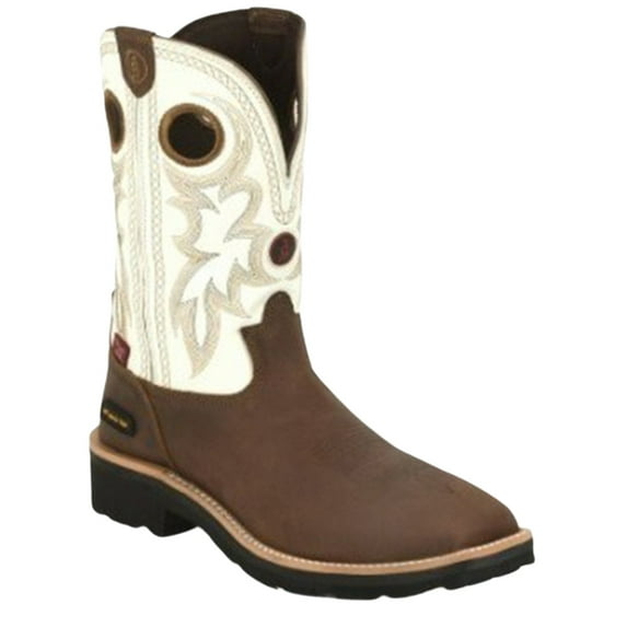 Tony Lama Men's Fireball Western Work Boot Composite Toe Bark 7 EE US