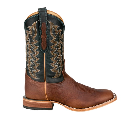 Tony Lama Mens Alfredo 11 Inch American Bison Square Toe Cowboy Mid Calf B
