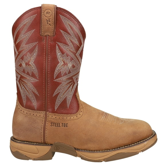 Men Tony Lama Bartlett Light Tan 11` Wide Square Steel Toe