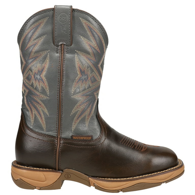 Tony Lama Barlett Wide Square Toe Coffee - Boot Mens Work  display picture 3
