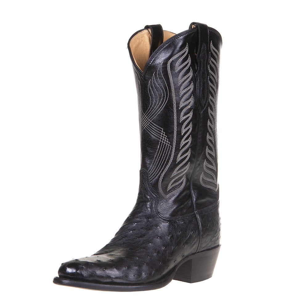Bottes de cowboy vintage Tony Lama autruche et cuir usiné - Taille 10 EE