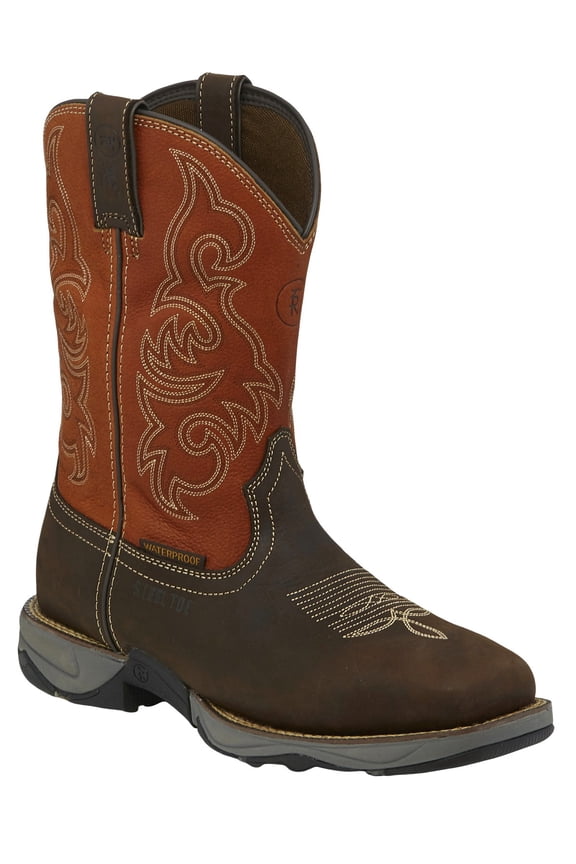 Tony Lama Men's Men'S Junction Waterproof Work Boot Steel Toe Brown 13 D(M) US