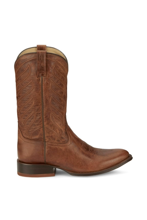 Tony Lama Mens Lenado Embroidered 12 Inch Round Toe Cowboy Mid Calf Boots