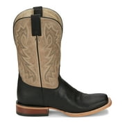 Tony Lama Mens Luciano Wide Square Toe Cowboy Mid Calf Boots- Medium & Wide Widths Available