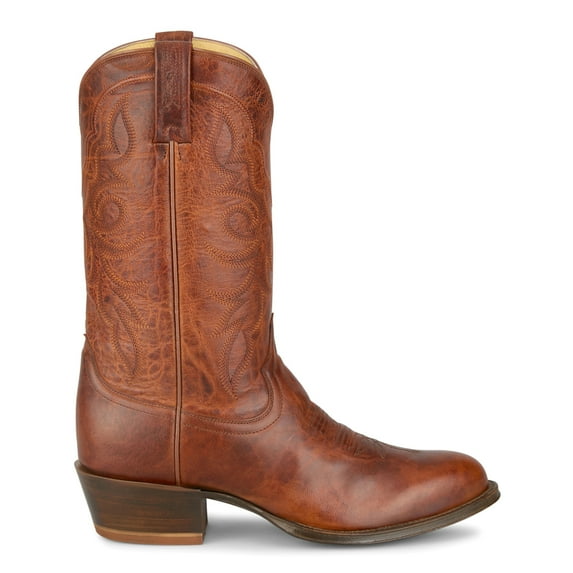 Tony Lama Mens Marco Embroidered Round Toe Pull On Cowboy Mid Calf Boots