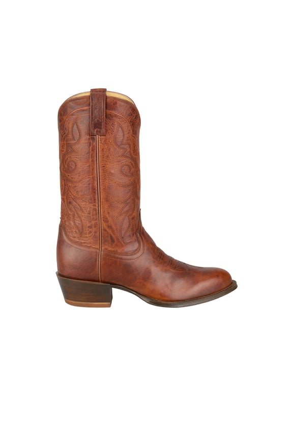Tony Lama Mens Marco Embroidered Round Toe Pull On Cowboy  Mid Calf Boots