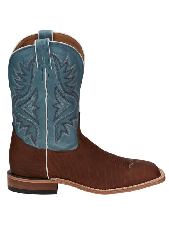 Tony Lama Men's Americana Western Boot Broad Square Toe Pecan 11 D(M) US