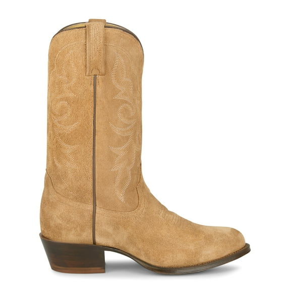 Tony Lama Mens Plano 12 Inch Suede Round Toe Cowboy Mid Calf Boots