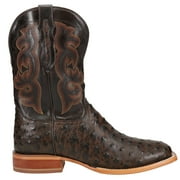 Tony Lama Mens Moore Umber Full-Quill Ostrich Western Boot Broad Square Toe - TL5354 10 EE US