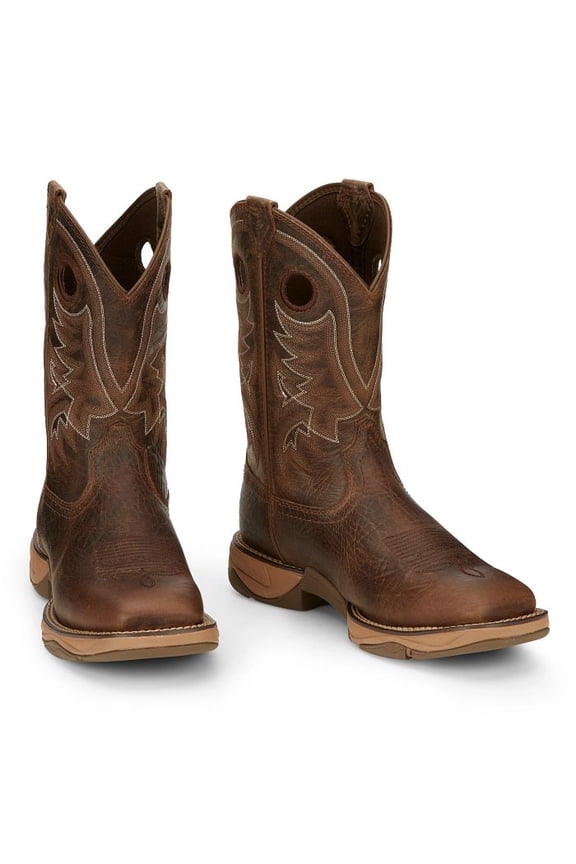 Tony Lama Mens RR3364 Rasp 11" Square Toe Work Boots, Espresso, 14 D