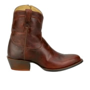 Tony Lama Mens Sheridan 8 Inch Round Toe Zippered Cowboy Ankle Boots