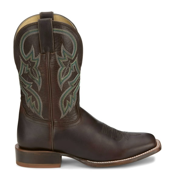 Tony Lama Mens Wray 11 Inch Embroidered Square Toe Cowboy  Mid Calf Boots