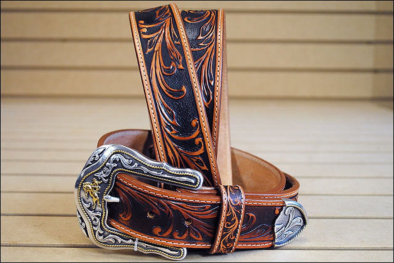 Tony Lama Men's Western Ride Leather Belt - C41514 44