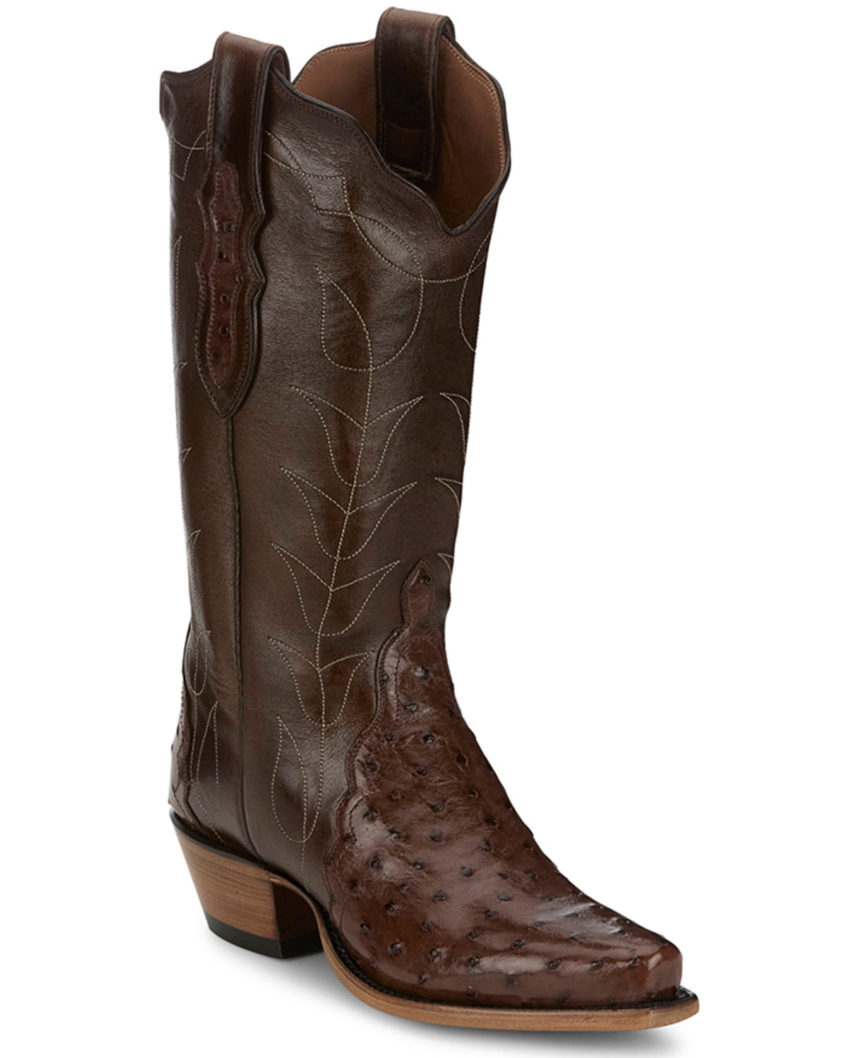 Tony Lama Women's Boot Barn Kango Tobac Exotic Ostrich Western Snip Toe ...