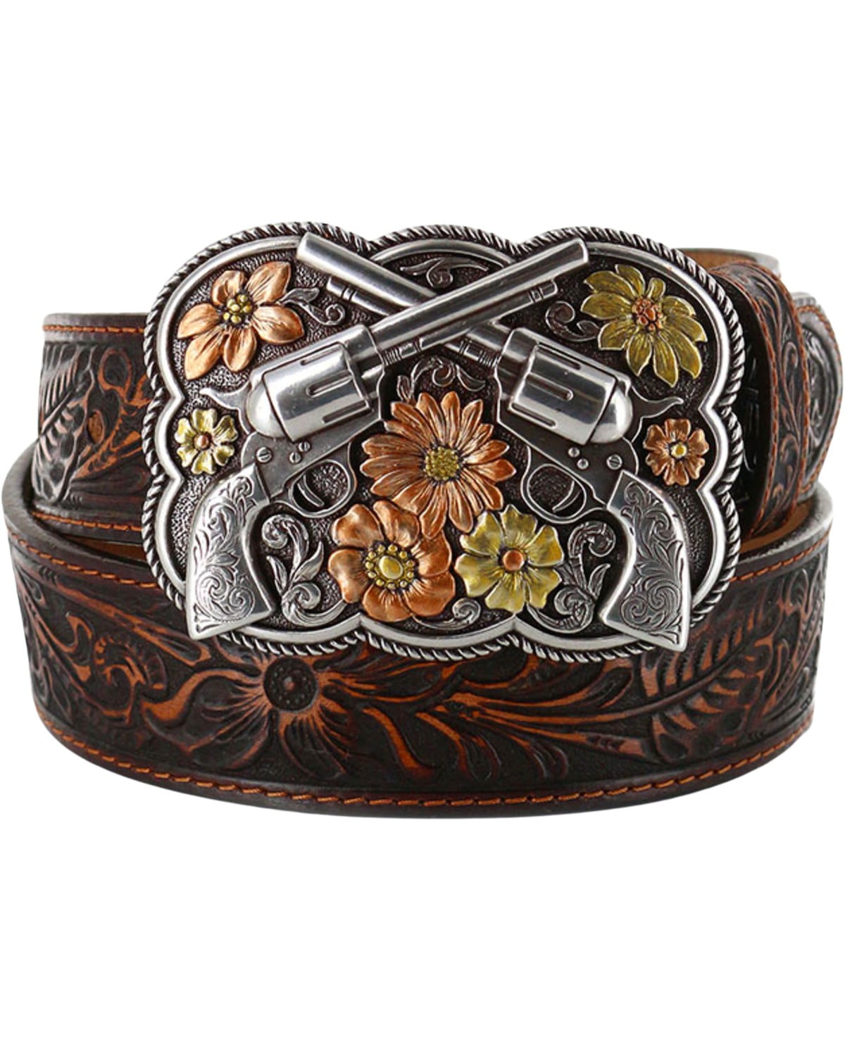 Tony Lama Women's Justin Bandit Queen Leather Belt Brown 30
