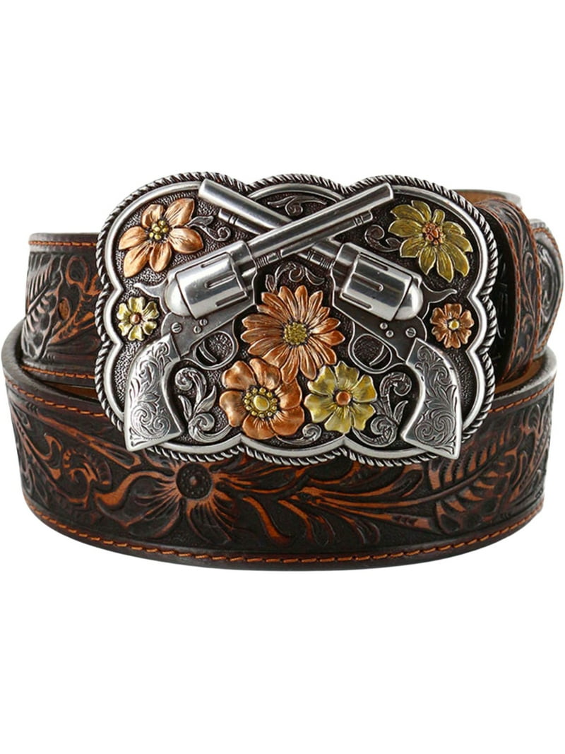 Tony Lama Women's Justin Bandit Queen Leather Belt Brown 38