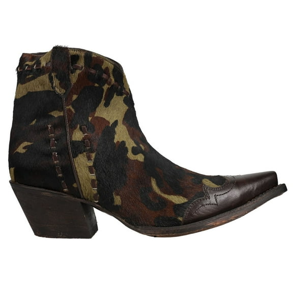 Tony Lama Womens Anahi Camo Snip Toe Cowboy Ankle Boots