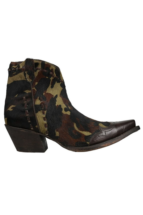 Tony Lama Womens Anahi Camo Snip Toe Cowboy Ankle Boots