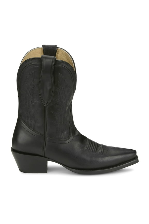 Tony Lama Womens Areli 9 Inch Embroidered Snip Toe Cowboy Mid Calf Boots