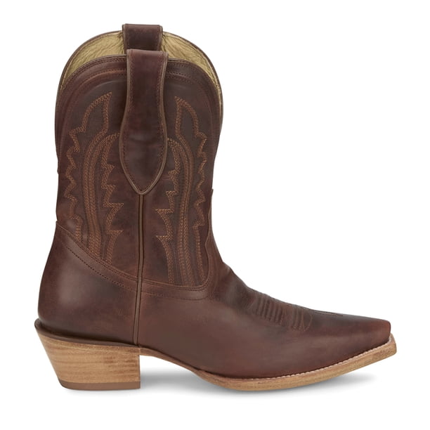 Tony Lama Womens Areli 9 Inch Embroidered Snip Toe Cowboy Mid Calf 