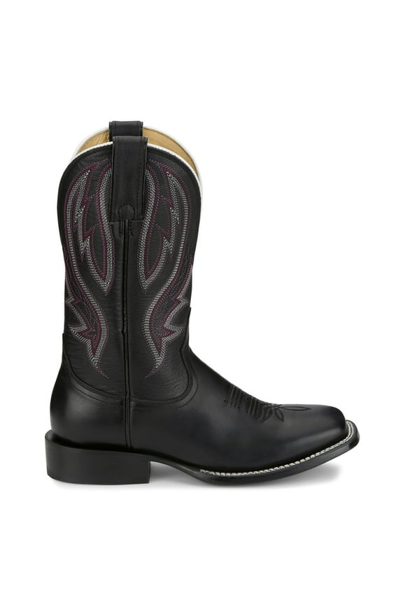 Tony Lama Womens Darcia 11 Inch Embroidered Square Toe Cowboy Mid Calf Boo