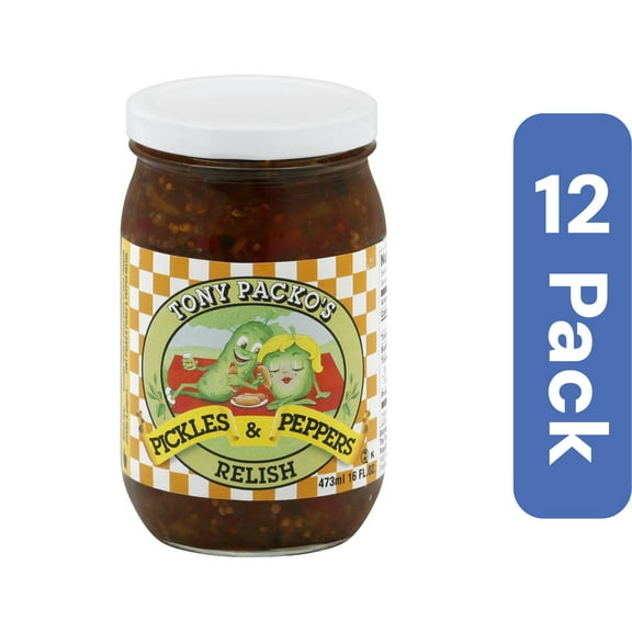 Tony Packos Pickle and Pepper Relish 16 oz (Pack Of 12)