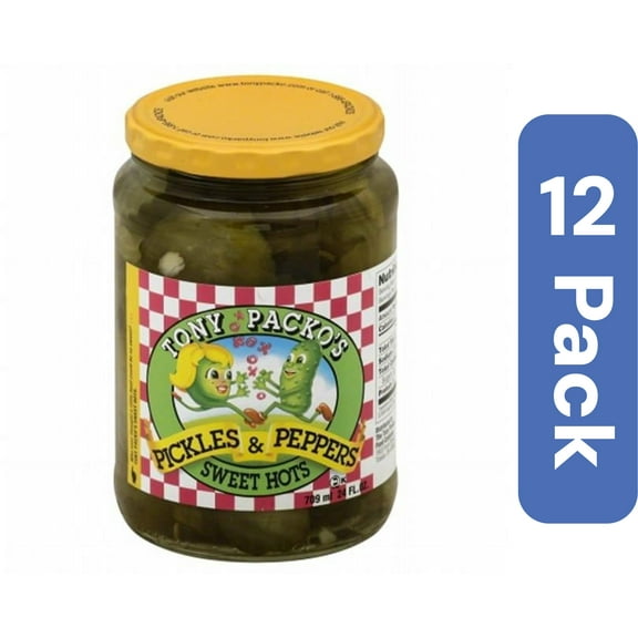 Tony Packos Sweet Hot Pickle and Pepper Mix 24 oz (Pack Of 12)