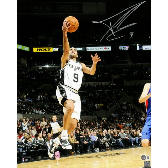 Tony Parker Autographed 16x20 Photo San Antonio Spurs Beckett BAS Witness 222825