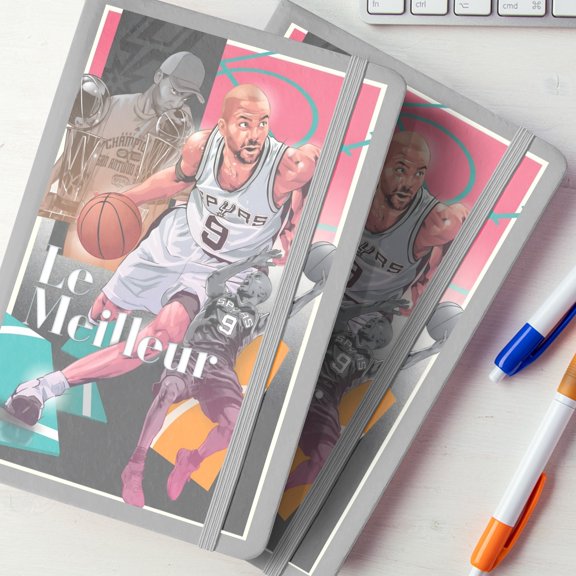 Tony Parker Custom Printed Notebook.