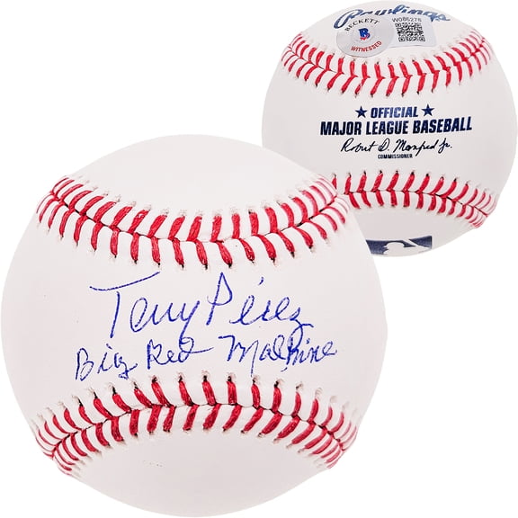 Tony Perez Autographed Official MLB Baseball Cincinnati Reds "Big Red Machine" Beckett BAS Witness 209353
