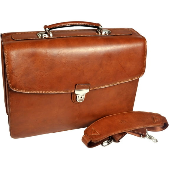 Tony Perotti Bella Russo Carrying Case (Briefcase) for 17" Notebook, Cognac