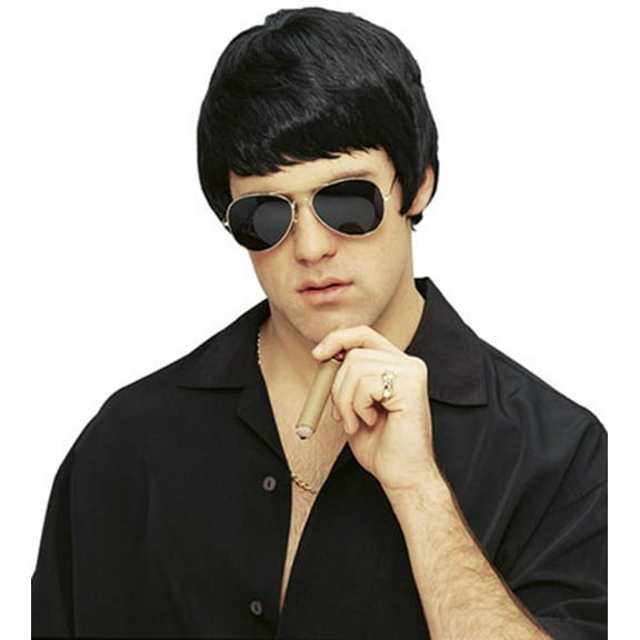 Tony Wise Guy Black Mob Boss Costume Wig