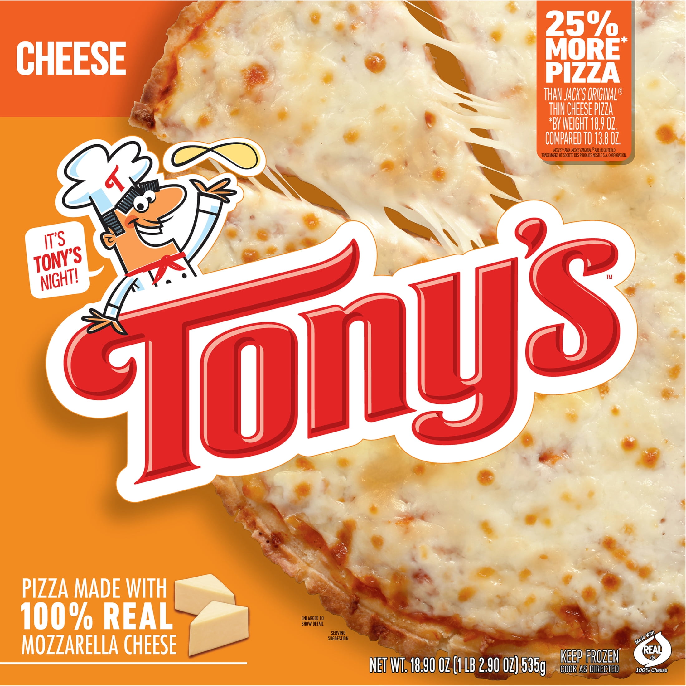 Tony's Cheese Pizzeria Style Crust Frozen Pizza, 18.9 oz
