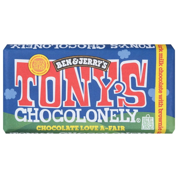 Tony's Chocolonely - Dark Milk Chocolate Brownie Bar - 6.35 OZ,Case of 15