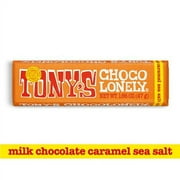 Tony's Chocolonely Milk Chocolate Bar with Caramel and Sea Salt, 1.7oz
