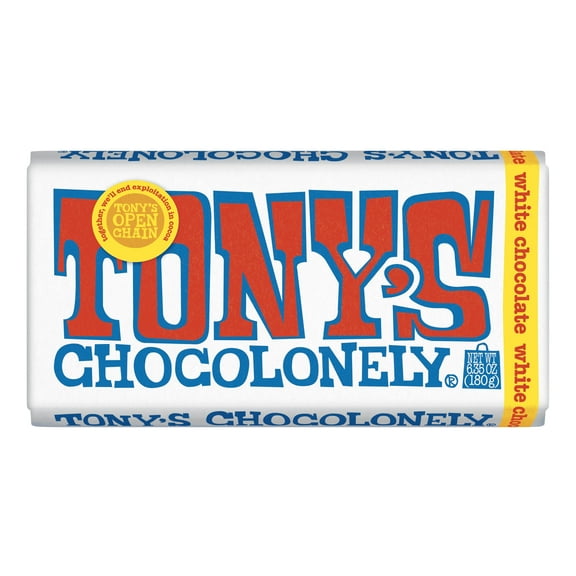 Tony's Chocolonely White Chocolate Bar, 6.35 oz
