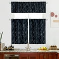 thumbnail image 1 of Tony's Collection 3pc 3D Print  Design Kitchen Curtain Blackout Solid Color Rod Pocket Short Window Set 2 26"x36"(each) Tier Panel + 1 52"x18" Matching Valanc, 1 of 7