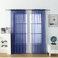 thumbnail image 1 of Tony's Collection 4 Panels Bohemian Sheer Voile Curtains Half Snow Design with Rod Pocket for Decorating Living Room/Bedroom,52''WX84''L, 1 of 10