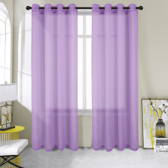 Tony's Collection 4 Panels Bohemian Vertical Stripe Semi Sheer Curtains Filtering Light for Various Room Types Forest Theme