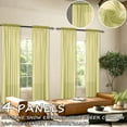 thumbnail image 1 of Tony's Collection 4 Panels Softline Snow Entamin Voile Sheer Curtain Bohemian Rod Pocket Bohemian Style for Bedroom/ Living Room/Office, 1 of 2