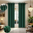 thumbnail image 1 of Tony's Collection Velvet Curtains Elegant Grommet Curtains Thermal Insulated Soundproof 90% Room Darkening Blue Curtains/Drapes for Classical Living Room/Bedroom2PCS-52X84in, 1 of 10